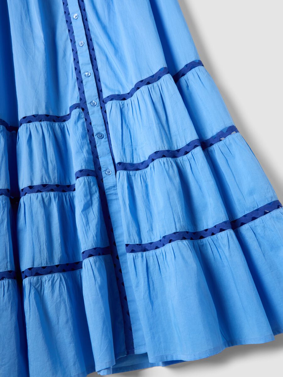 Abito chemisier azzurro in puro cotone regular fit_5
