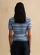 Blue cotton-blend regular fit knit patterned sweater_3