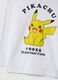 White pure cotton regular fit kids' t-shirt with Pikachu_2