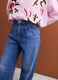 High-waisted wide-leg blue jeans in pure cotton_3