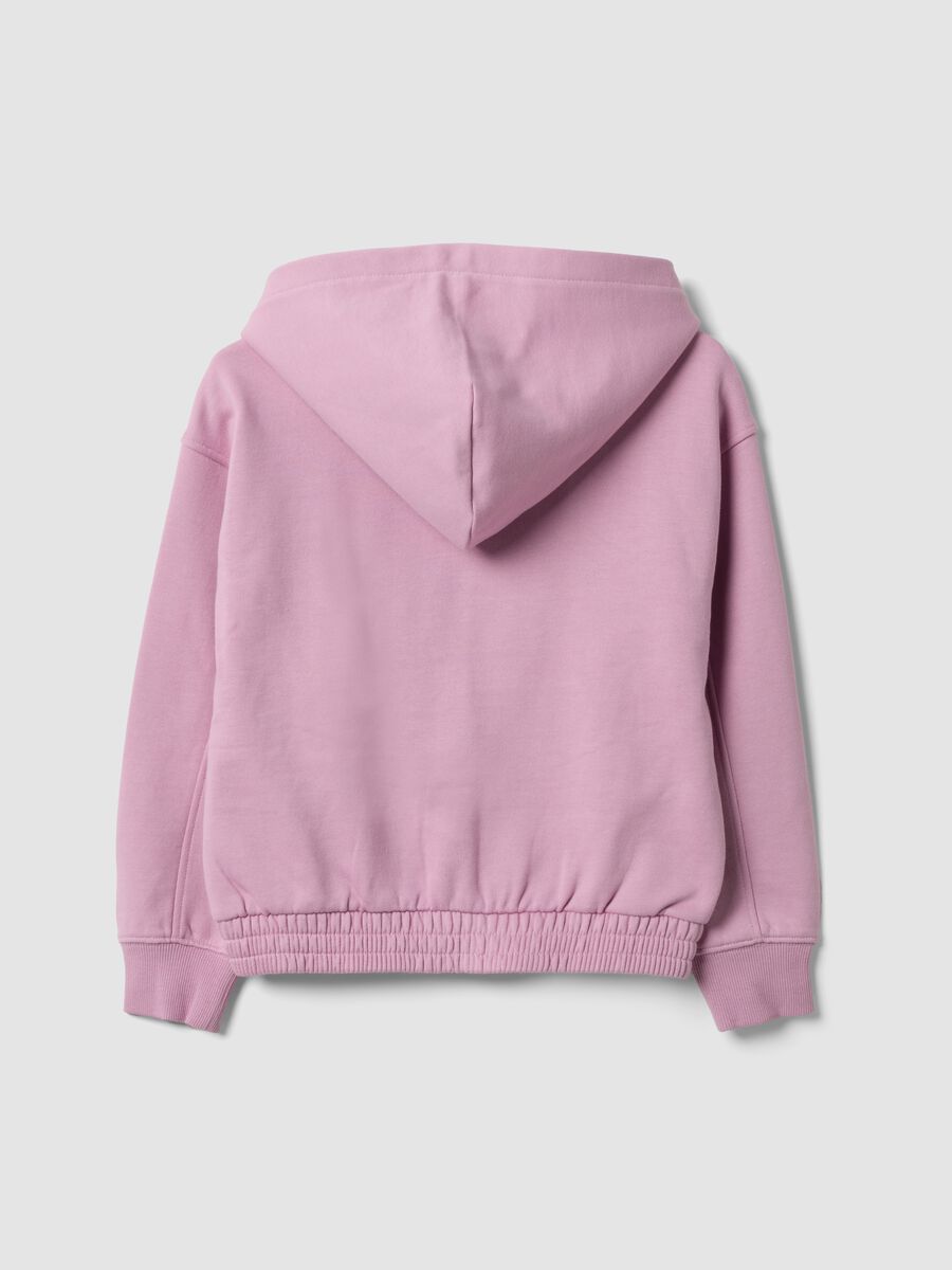 Pink pure cotton hooded sweatshirt_1
