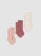 3-pack of long pink socks in stretch organic cotton_0