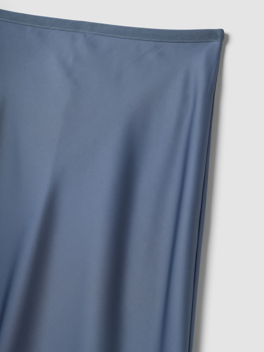 Long grey satin skirt_6