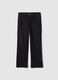 Black stretch cotton wide leg jeans_4