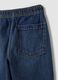 Navy cotton-viscose blend joggers with drawstring for boys_2