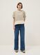 Multicolour striped stretch cotton blend sweater regular fit_1