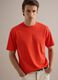 Orange pure cotton crew neck t-shirt relaxed fit_0