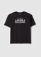 Children's black pure cotton T-shirt regular fit with Lakers logo_3