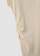 Beige pure cotton tank top with side ruching, regular fit_5