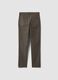 Grey regular-fit stretch cotton twill trousers_6