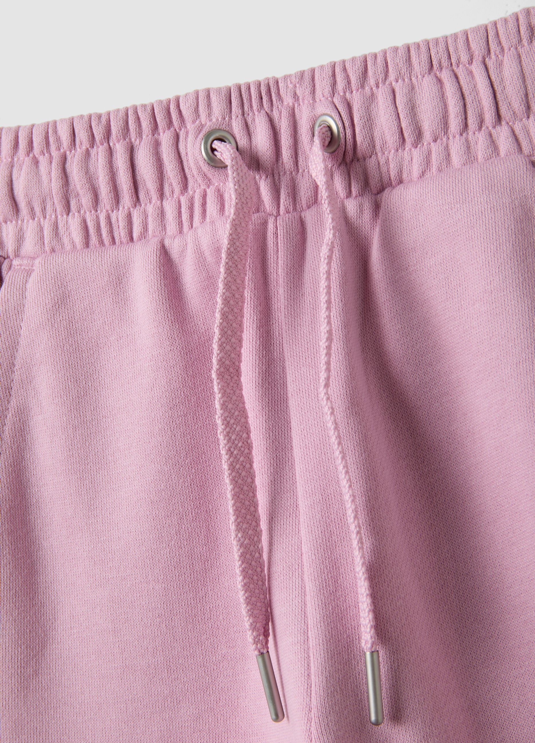 Pink organic cotton culotte trousers for girls