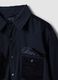 Blue padded regular-fit shacket with patch pockets_1