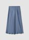 Long grey satin skirt_4
