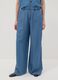 Light blue wide-leg denim trousers in pure lyocell_1