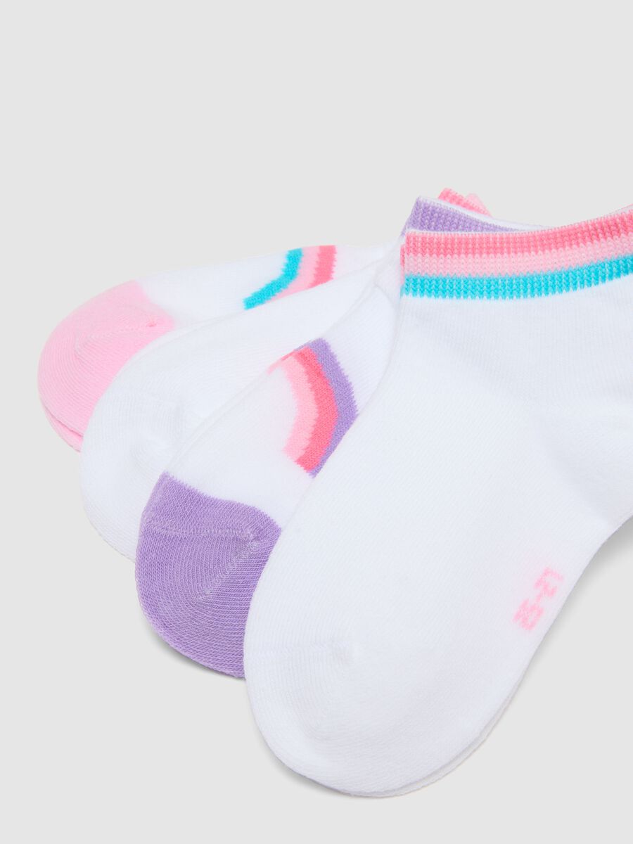 Multipack of multicolour cotton blend girl's socks regular fit_2