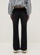 Black stretch cotton bootcut jeans_2