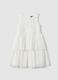 Girls' white regular-fit dress_0