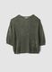 Green open-knit floral regular-fit top_4