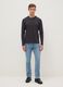 Grey long-sleeve pure cotton regular fit T-shirt_1