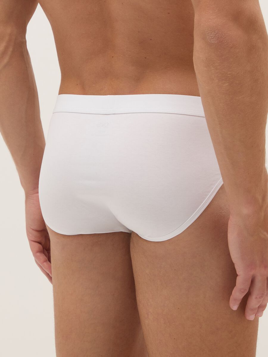 2-pack white briefs, regular fit, in mercerised cotton_2