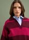 Red striped wool-blend polo collar jumper_0