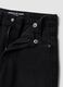 Black wide-leg cotton and viscose blend jeans for boys_3