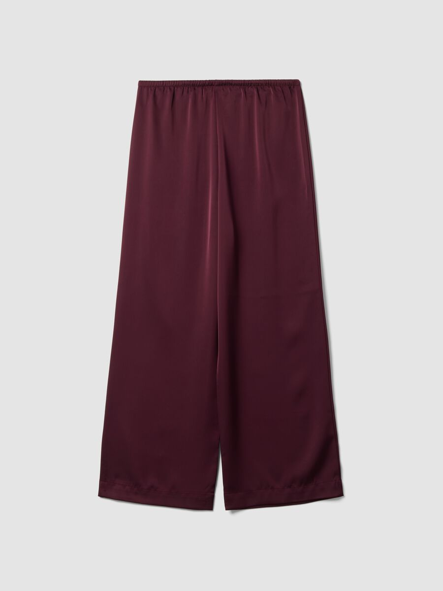Red wide-leg trousers with regular waist_5