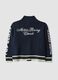 Blue zip-up cardigan with racing embroidery_2