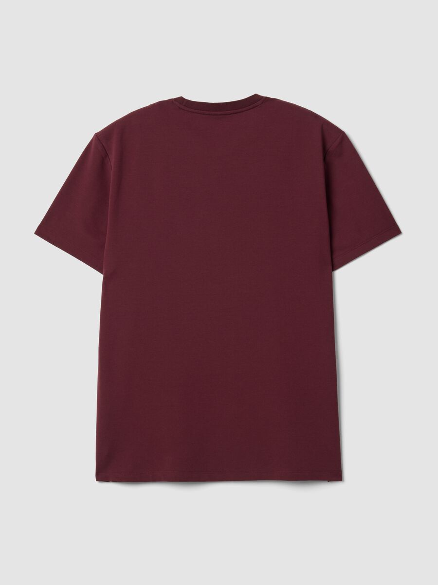 Red regular-fit stretch piqu&eacute; cotton-blend T-shirt with Easy Dry_6