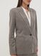 Beige patterned stretch viscose blazer_2