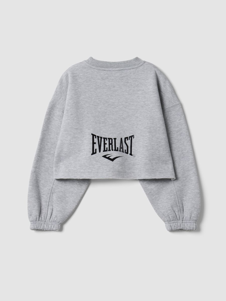Grey cropped cotton-blend sweatshirt_1