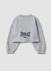 Grey cropped cotton-blend sweatshirt_1