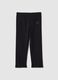 Girls' black stretchy cotton leggings slim fit with star_0