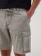 Grey stretch cotton cargo shorts_3