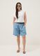 Light blue pure lyocell shorts with elasticated waist, relaxed fit_0