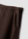 Long brown viscose-blend satin skirt_5