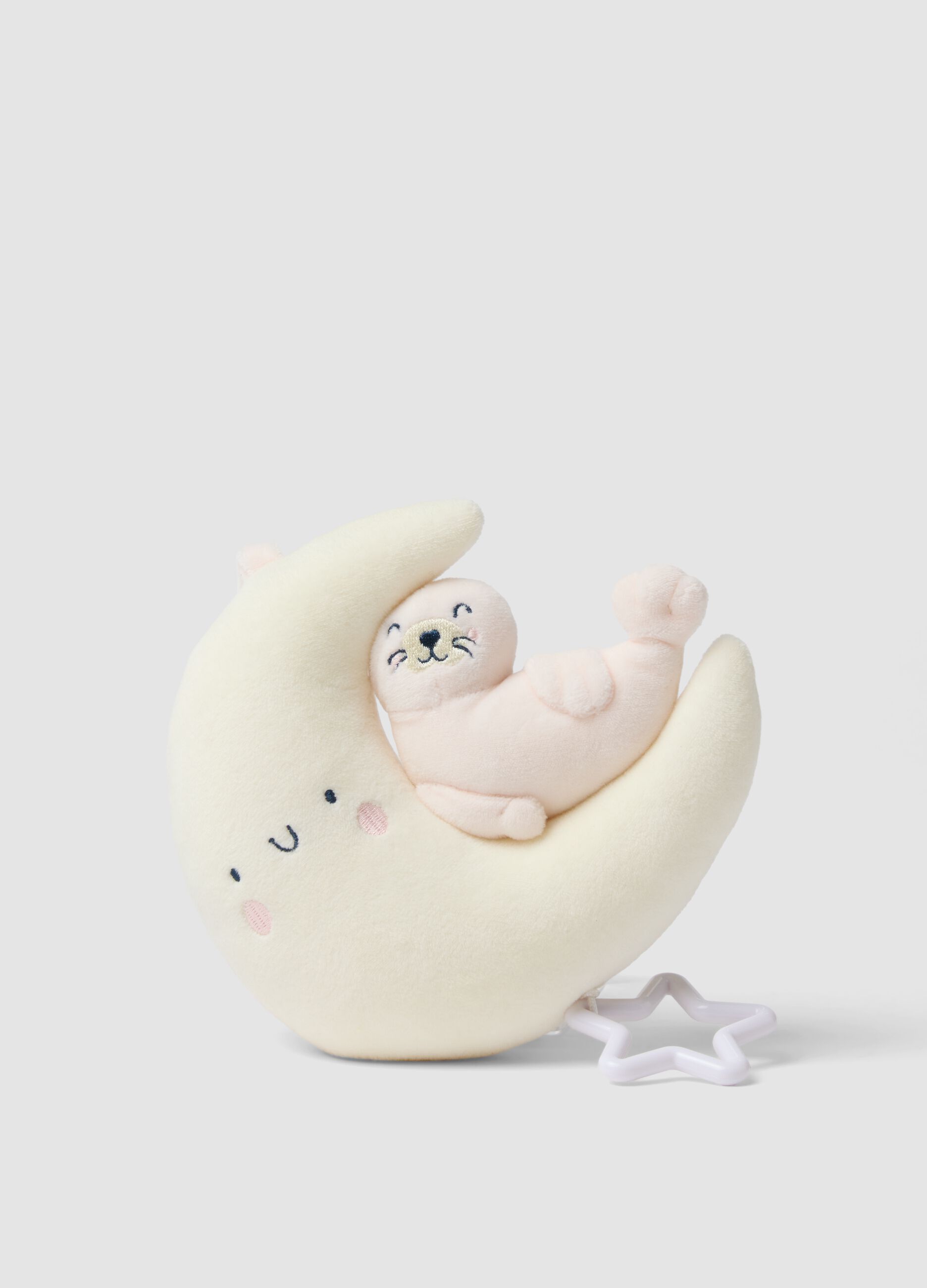 Pink Moon Musical Mobile with Soft Toy