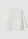 White organic cotton long-sleeve printed T-shirt for baby girl_1