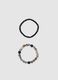 Multicolour glass bracelet twin pack_0