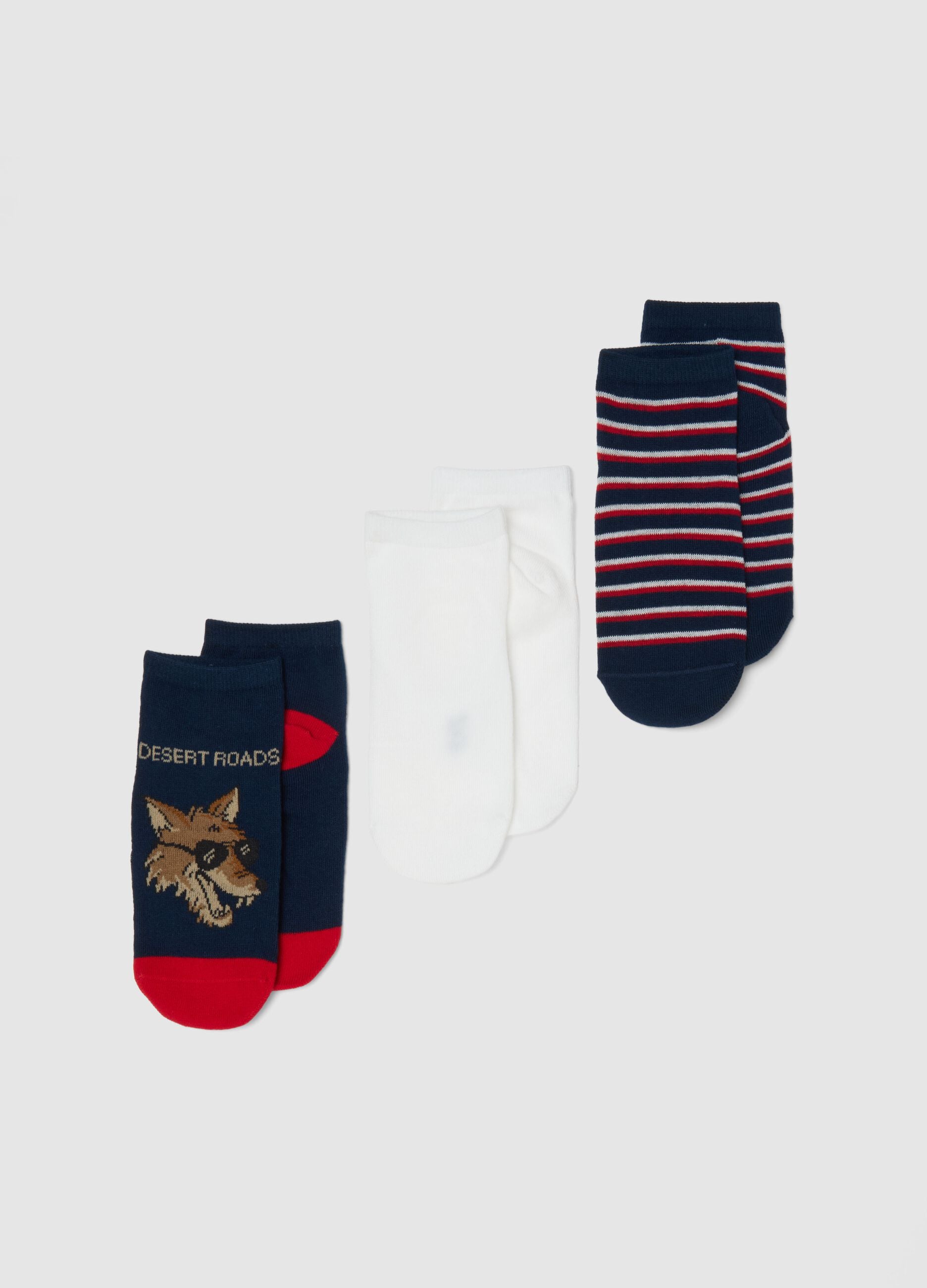 Kids&rsquo; multicolour stretch cotton-blend socks &ndash; 3-pack