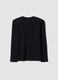 Black organic cotton crew-neck T-shirt with skull print for boys_5