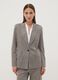 Beige patterned stretch viscose blazer_0