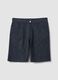 Blue stretch cotton shorts_5