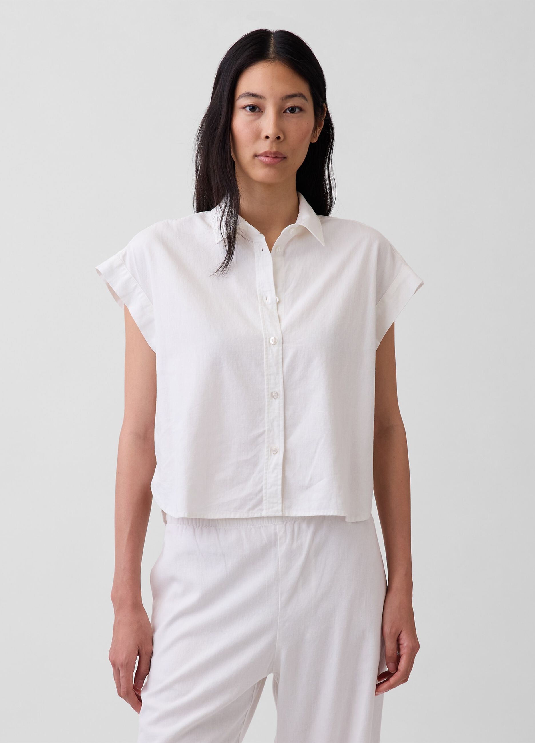 Linen blend shirt