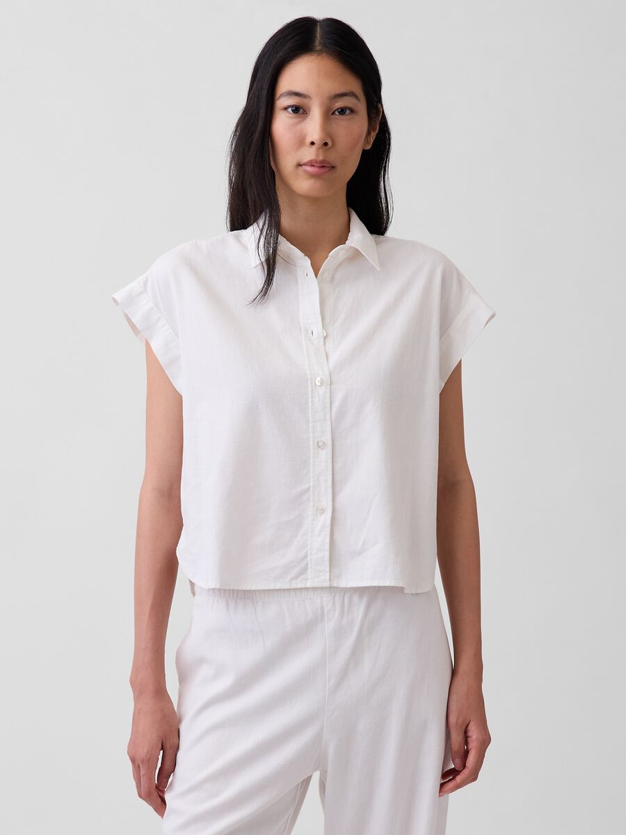 Linen blend shirt_0