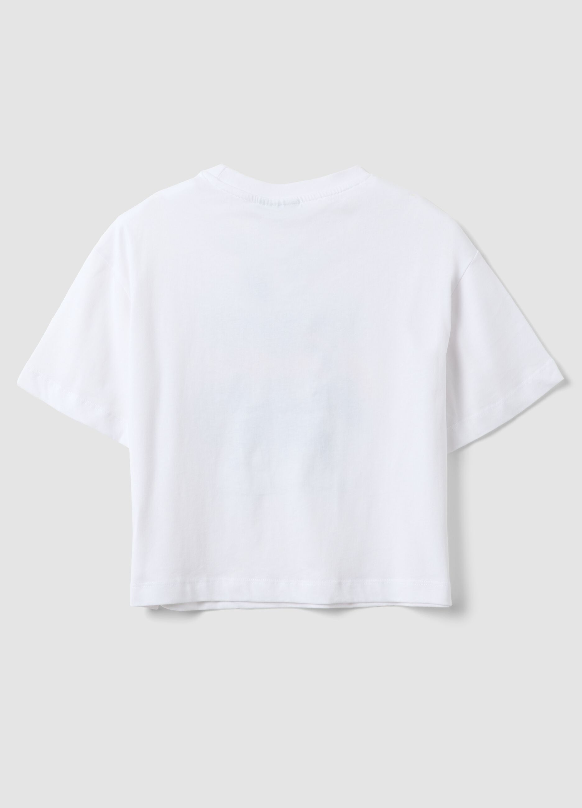 Girl's Regular Fit White Pure Cotton T-shirt New York Knicks