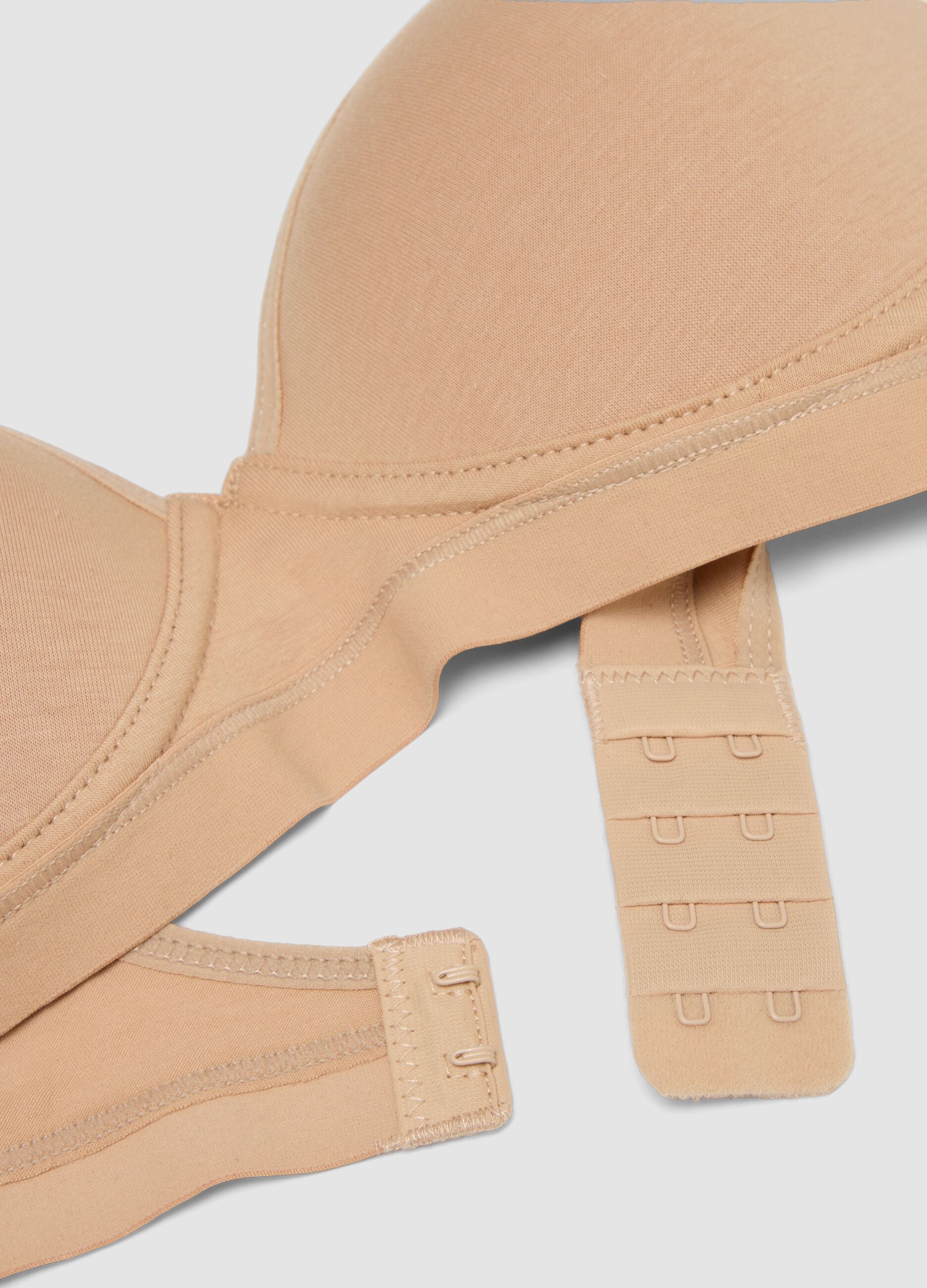 Stretch cotton balconette bra