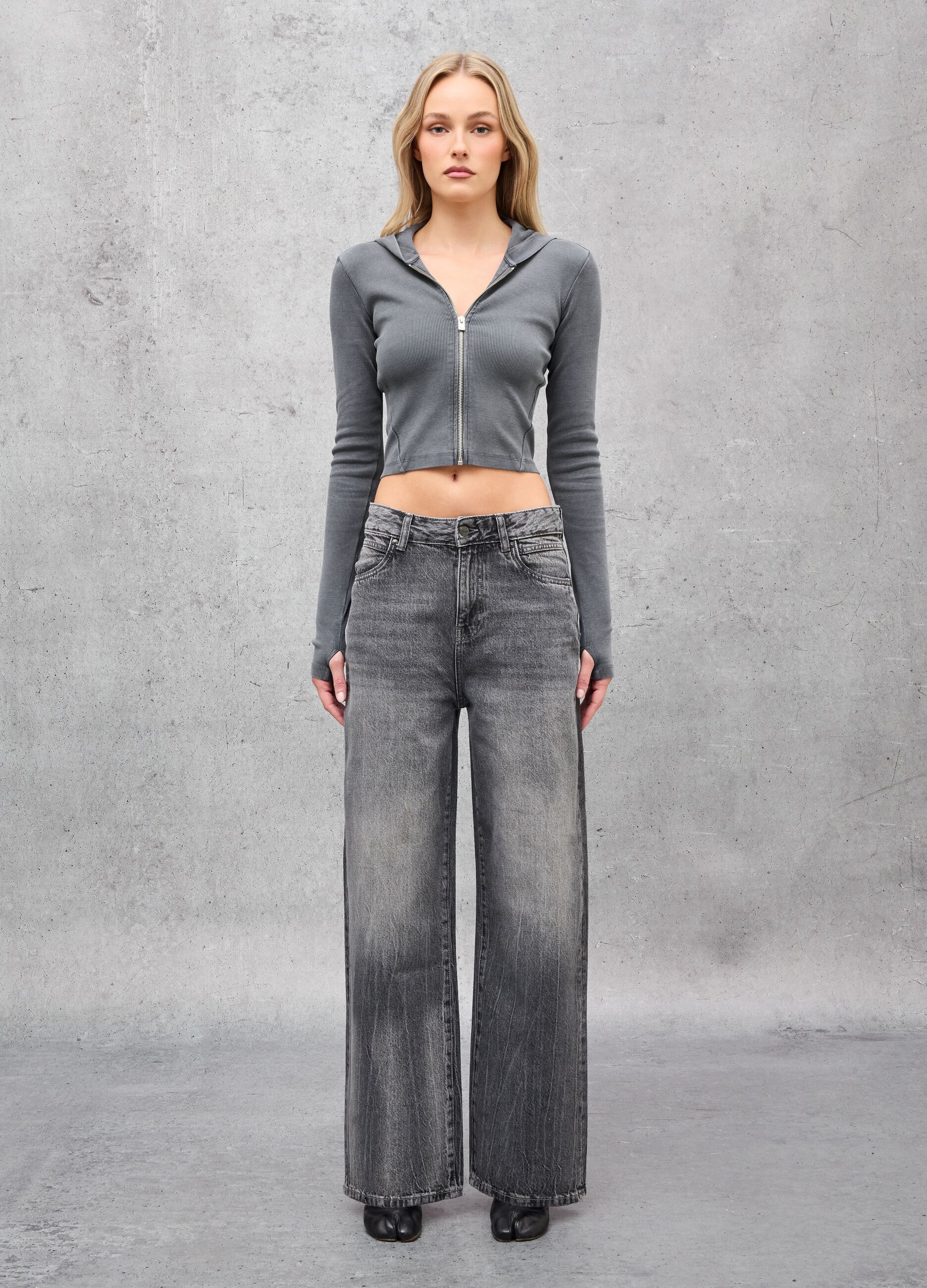 Relaxed Denim Acid Black