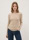 Beige Stretch Modal Regular Fit Top_0
