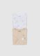 Multi-coloured pure cotton baby sleepsuits twin pack_2